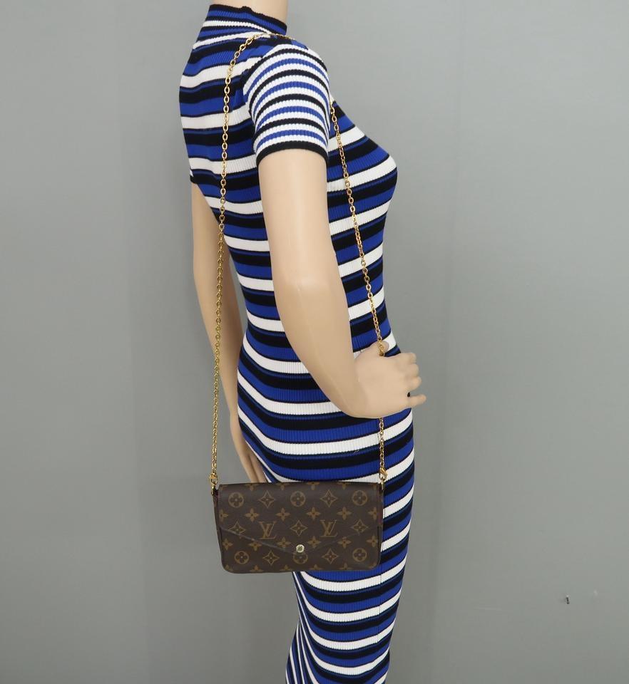 Louis Vuitton Pochette Felicie Brown Monogram Canvas Cross Body Bag