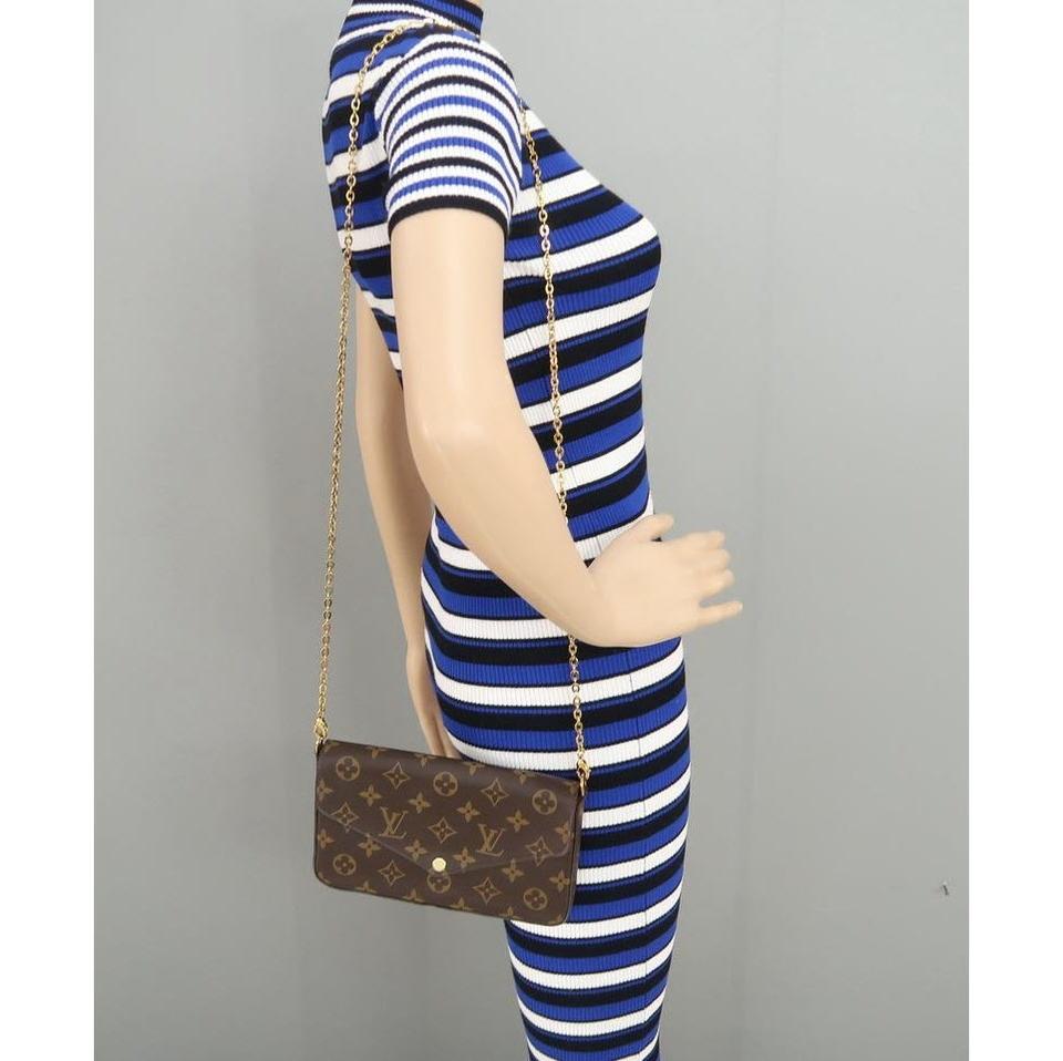 Louis Vuitton Pochette Felicie Brown Monogram Canvas Cross Body Bag