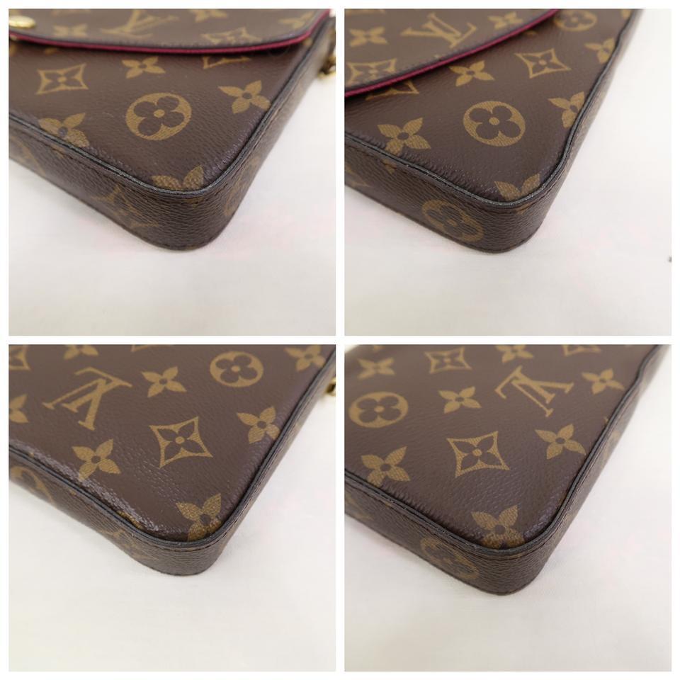 Louis Vuitton Pochette Felicie Brown Monogram Canvas Cross Body Bag