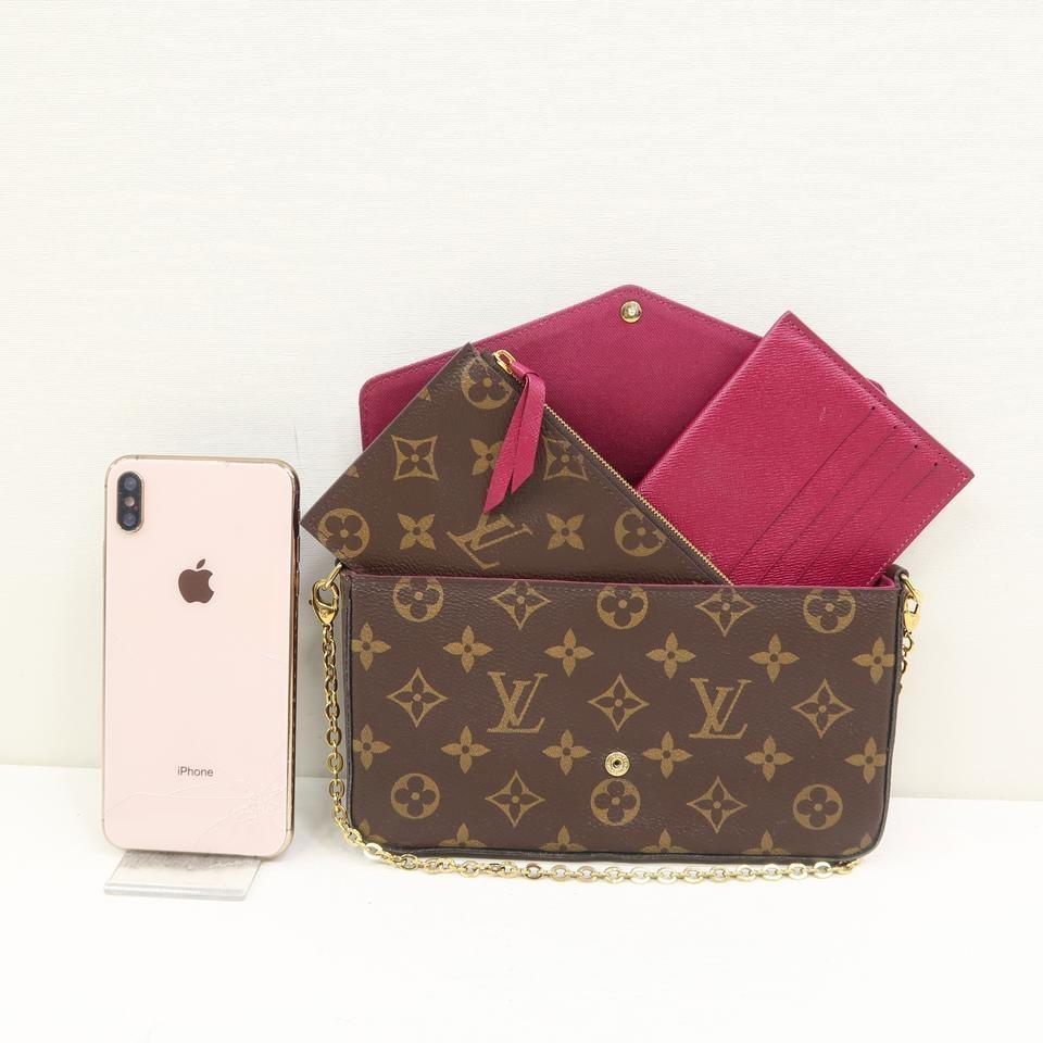 Louis Vuitton Pochette Felicie Brown Monogram Canvas Cross Body Bag