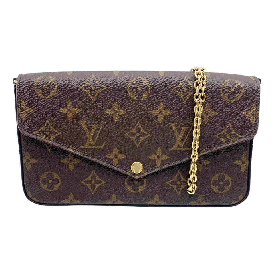 Louis Vuitton Pochette Felicie Chain Wallet Brown Monogram Canvas Shoulder Bag