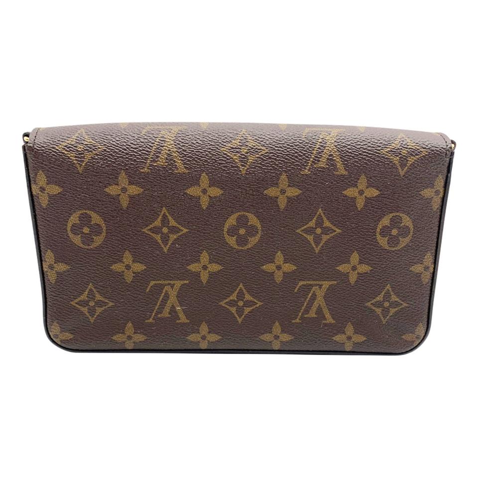 Louis Vuitton Pochette Felicie Chain Wallet Brown Monogram Canvas Shoulder Bag