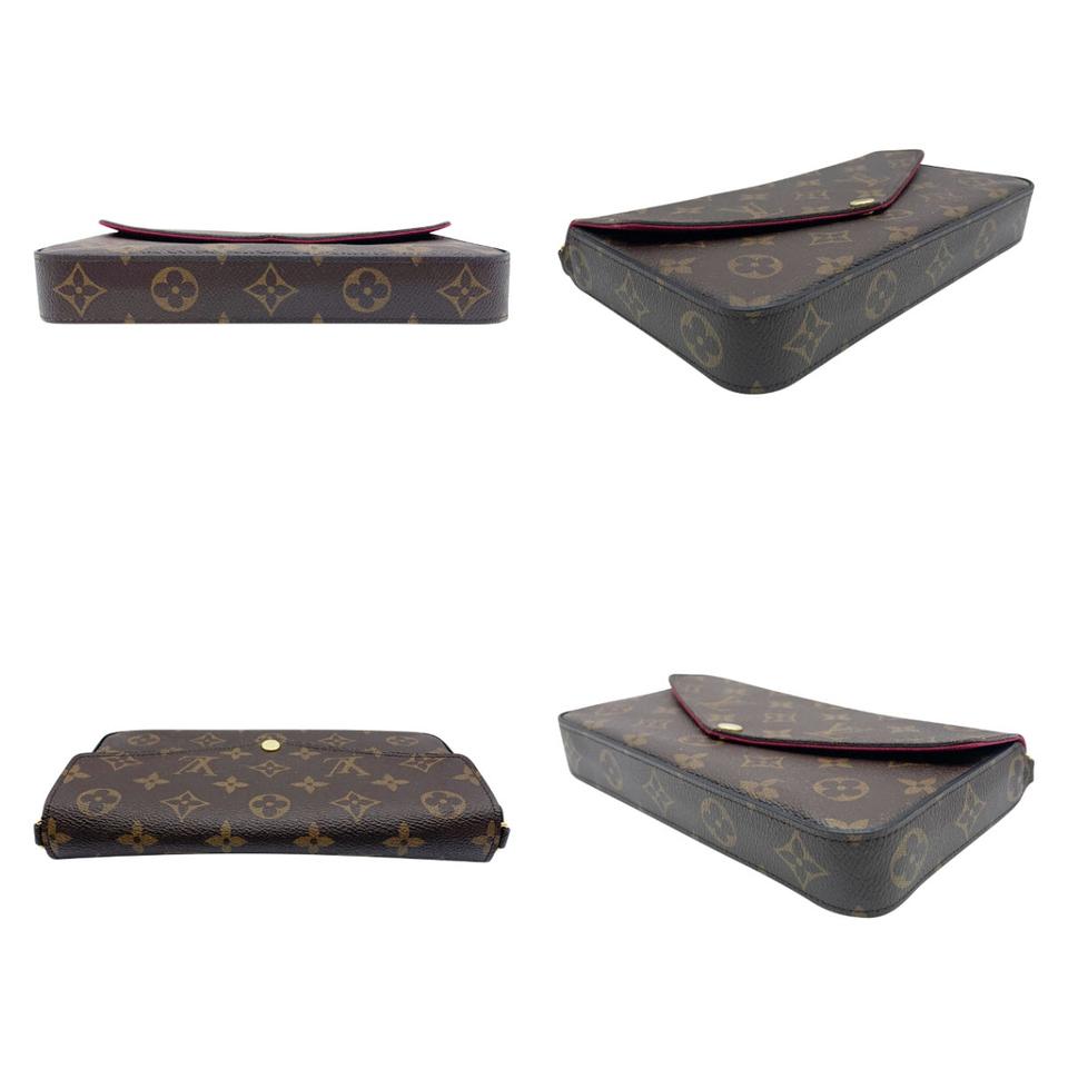 Louis Vuitton Pochette Felicie Chain Wallet Brown Monogram Canvas Shoulder Bag