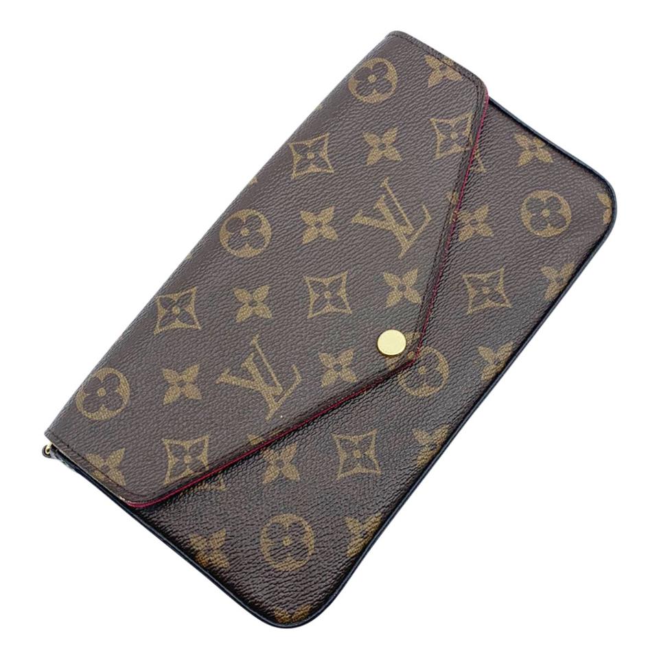 Louis Vuitton Pochette Felicie Chain Wallet Brown Monogram Canvas Shoulder Bag
