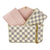 Louis Vuitton Pochette Felicie Chain Wallet Rose Ballerine White Damier Azur Canvas Cross Body Bag