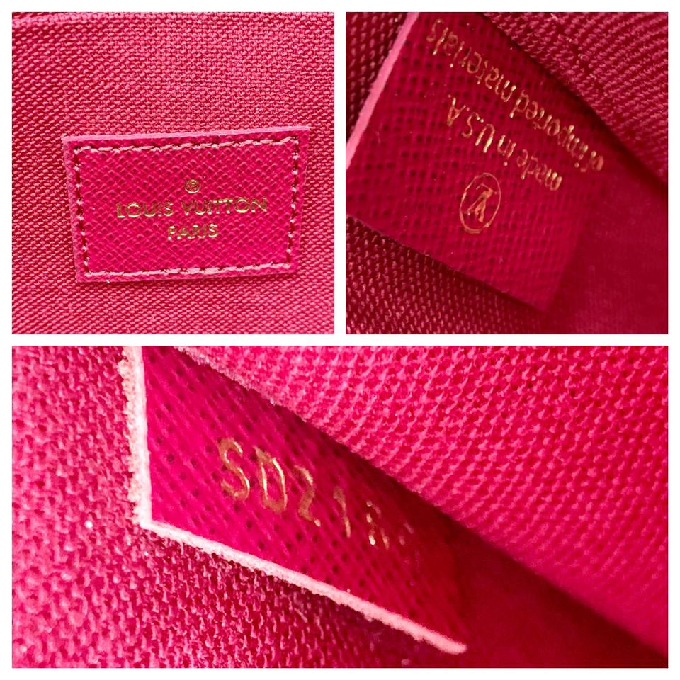 Authentic Louis Vuitton Felicie Pochette Fuchsia Insert Credit