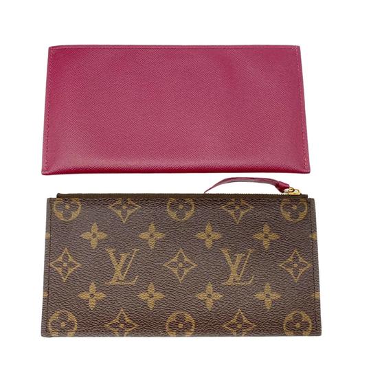 Louis Vuitton Pochette Felicie Fuschia with Inserts Chain Brown Monogram Canvas Shoulder Bag