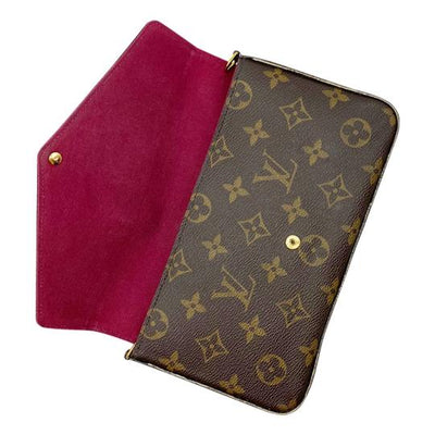 Louis Vuitton Pochette Felicie Pivoine Brown Monogram Canvas Cross Body Bag