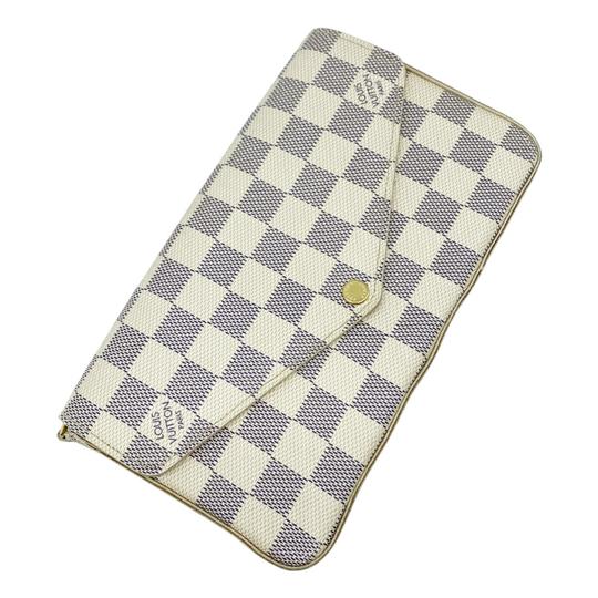 Louis Vuitton Pochette Felicie Rose Ballerine with Inserts White Damier Azur Canvas Shoulder Bag