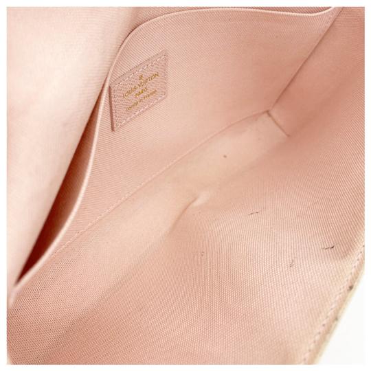 Louis Vuitton Iconic Pochette Felicie Damier Azur Rose Ballerine Lining