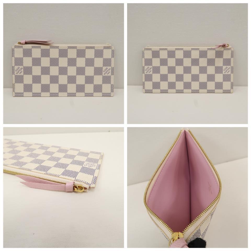 Louis Vuitton Pochette Felicie White Damier Azur Canvas Cross Body Bag