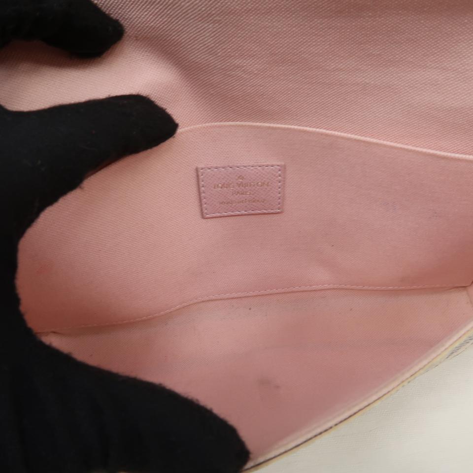 Louis Vuitton Pochette Felicie White Damier Azur Canvas Cross Body Bag