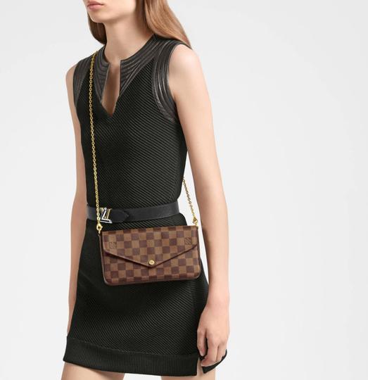 Louis Vuitton Pochette Felicie With Inserts Brown Damier Ébène Canvas Cross Body Bag