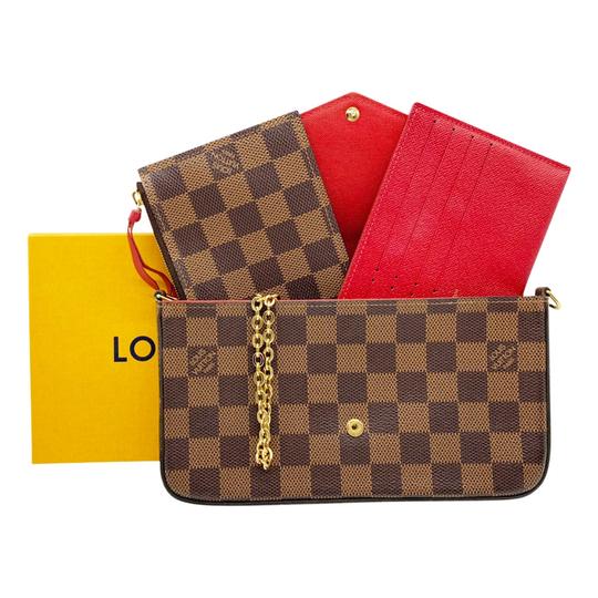 Louis Vuitton Pochette Felicie With Inserts Brown Damier Ébène Canvas Cross Body Bag