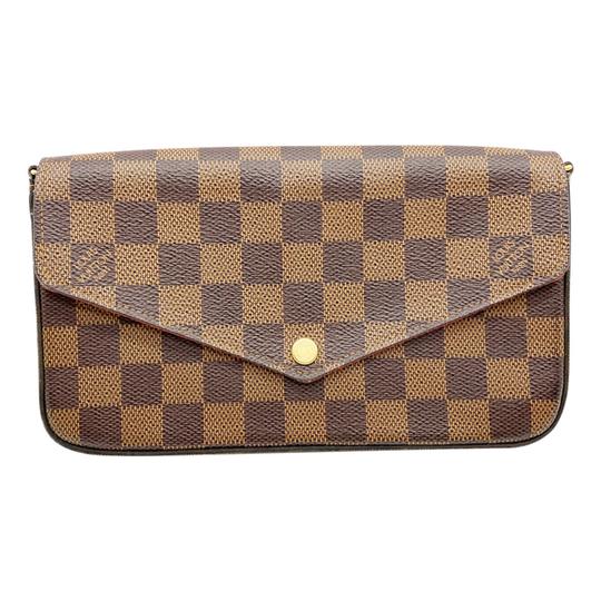 Louis Vuitton Pochette Felicie With Inserts Brown Damier Ébène Canvas Cross Body Bag