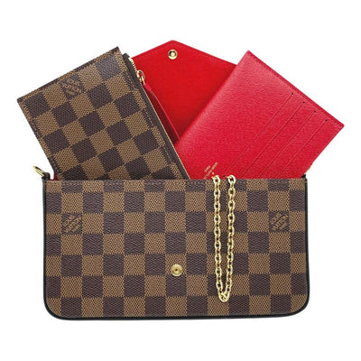 Louis Vuitton Pochette Felicie With Inserts Brown Damier Ebene Canvas Shoulder Bag