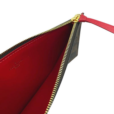 Louis Vuitton - Pochette Felicie Damier Ebene Canvas Wallet on Chian