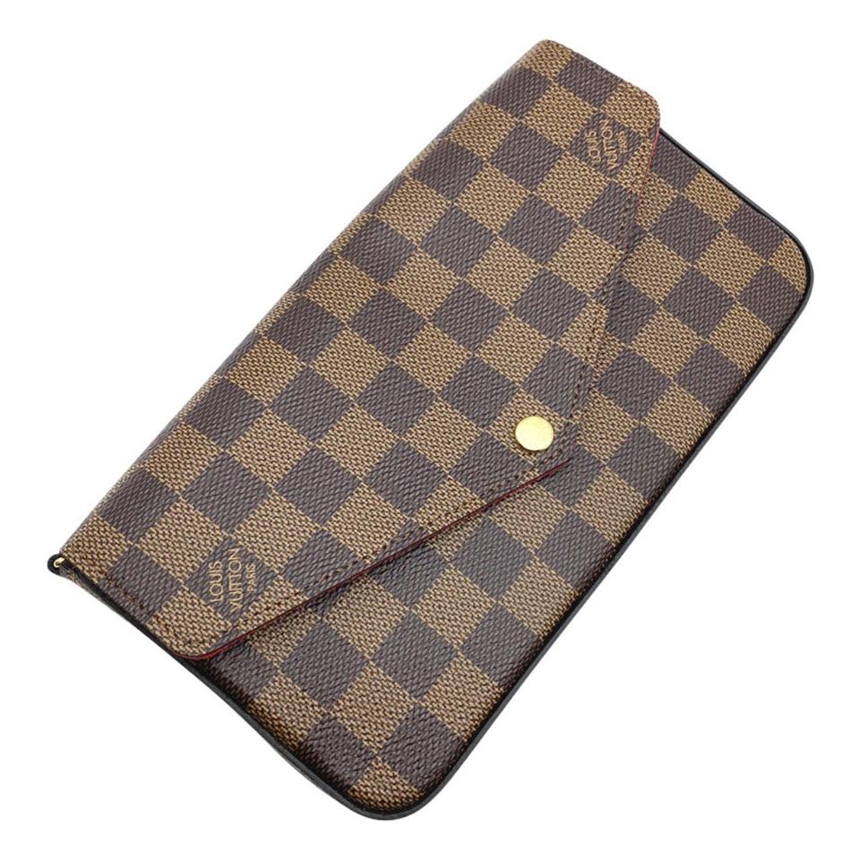 Louis Vuitton Pochette Felicie Damier Ebene Cerise Red Lining in Canvas  with Gold-tone - US