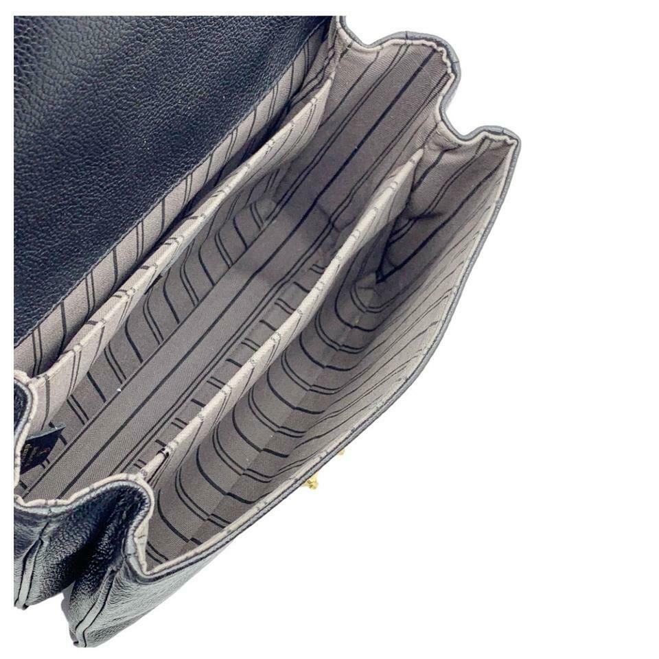 Louis Vuitton Pochette Metis Black Monogram Empreinte Leather Shoulder Bag