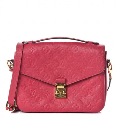 Louis Vuitton Pochette Metis Dark 2018 Pink Monogram Empreinte Leather Shoulder Bag