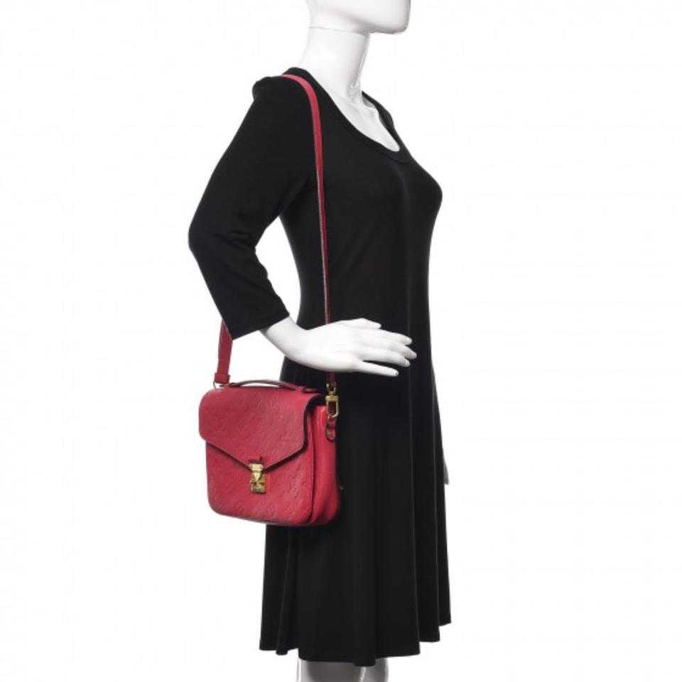 Louis Vuitton Pochette Metis Dark 2018 Pink Monogram Empreinte Leather Shoulder Bag