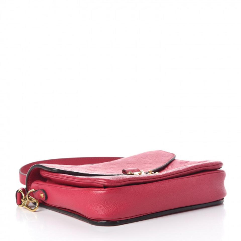 Louis Vuitton Pochette Metis Dark 2018 Pink Monogram Empreinte Leather Shoulder Bag