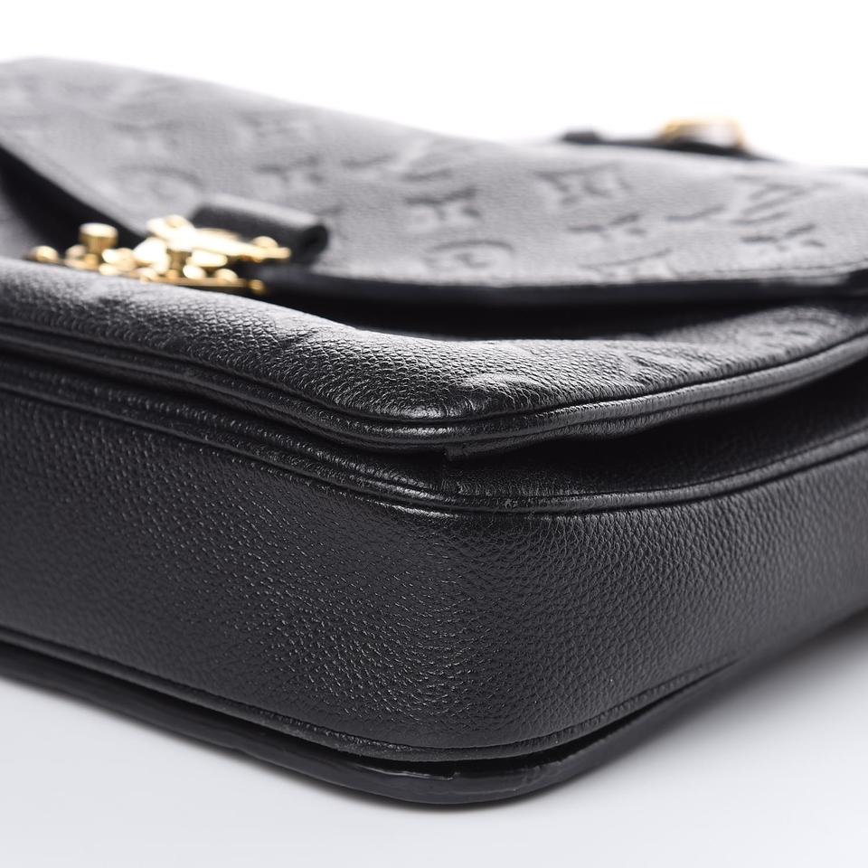 LOUIS VUITTON Metis Pochette Empreinte Leather Crossbody Bag Black SD2