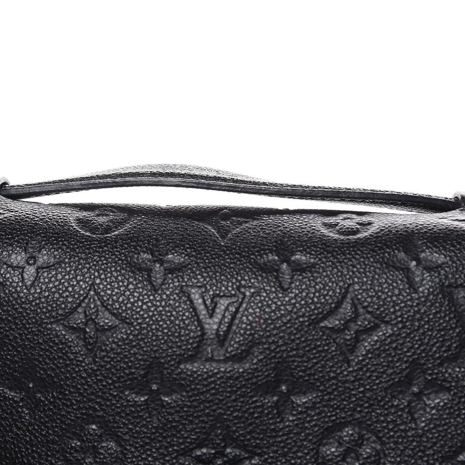 Louis Vuitton Pochette Metis Black Emprinte Leather Monogram Flap Bag