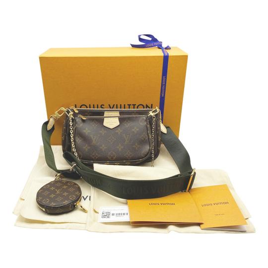 Louis Vuitton Pochette Multi Accessories Kaki Green Monogram Canvas Shoulder Bag