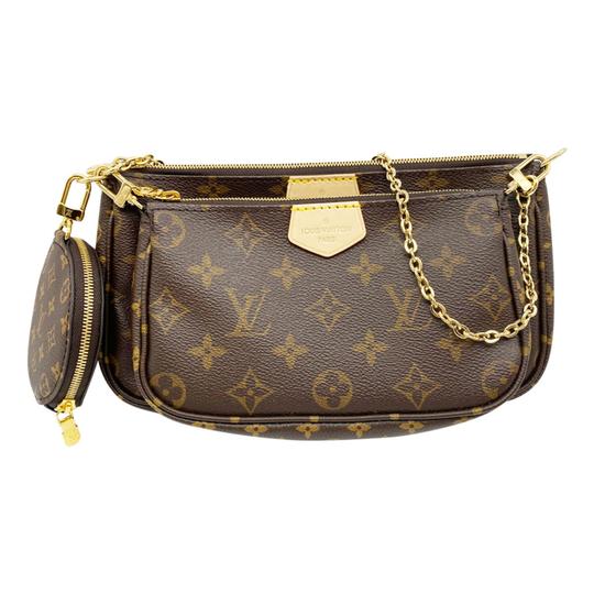 Louis Vuitton Pochette Multi Accessories Kaki Green Monogram Canvas Shoulder Bag