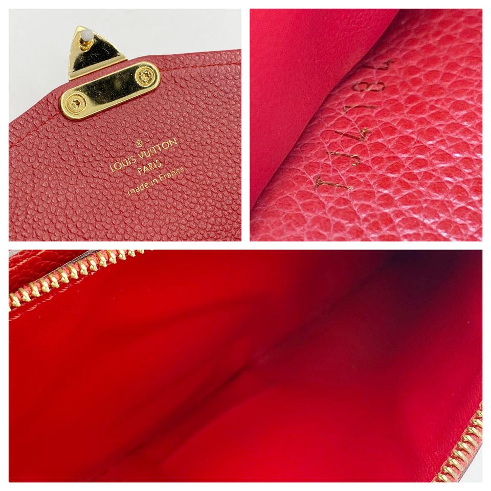 LOUIS VUITTON Saint Germain PM Chain Empreinte Leather Shoulder Handbag Red  LV