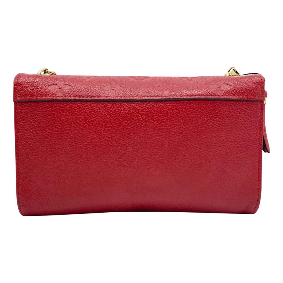 Louis Vuitton Saint Germain Pochette Empreinte Chain Wallet Red Crossbody 2014