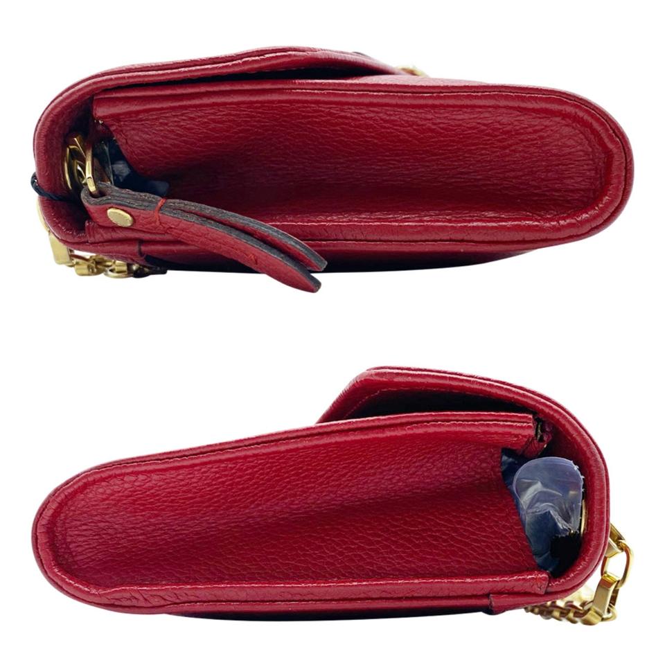 Louis Vuitton Saint Germain Pochette Empreinte Chain Wallet Red Crossbody 2014
