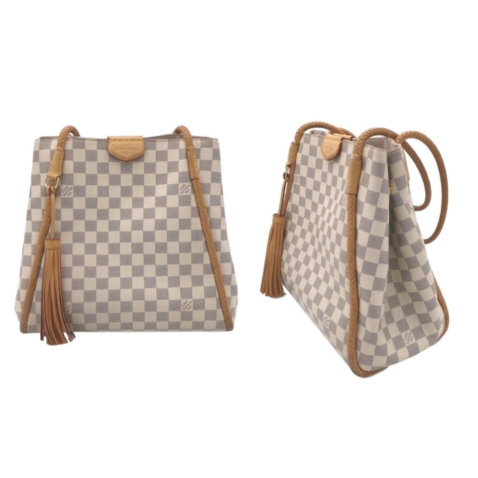 Louis Vuitton Propriano White Damier Azur Canvas Tote