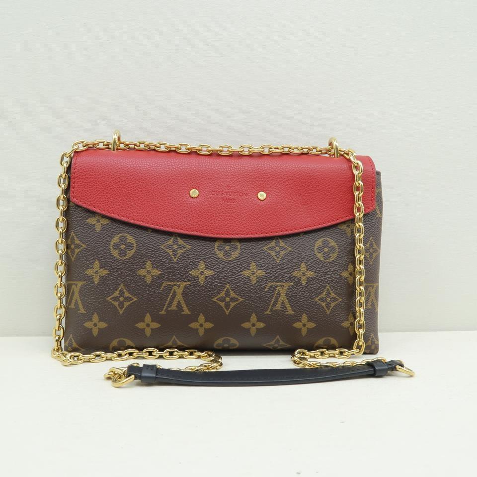 Louis Vuitton Saint Placide Red Monogram Canvas Shoulder Bag