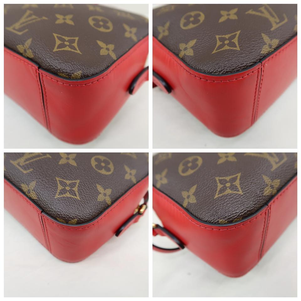 Louis Vuitton Saintonge Brown Monogram Canvas and Calfskin Cross Body Bag