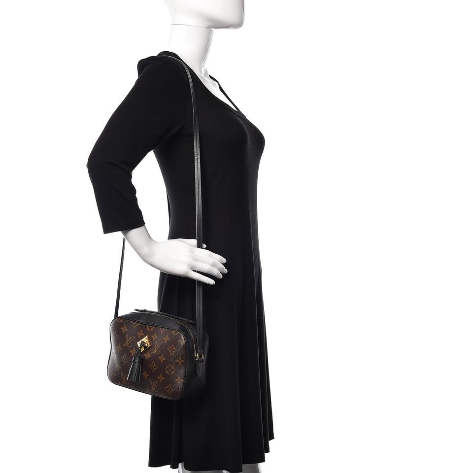 Louis Vuitton Saintonge Monogram Black Coated Canvas Cross Body Bag