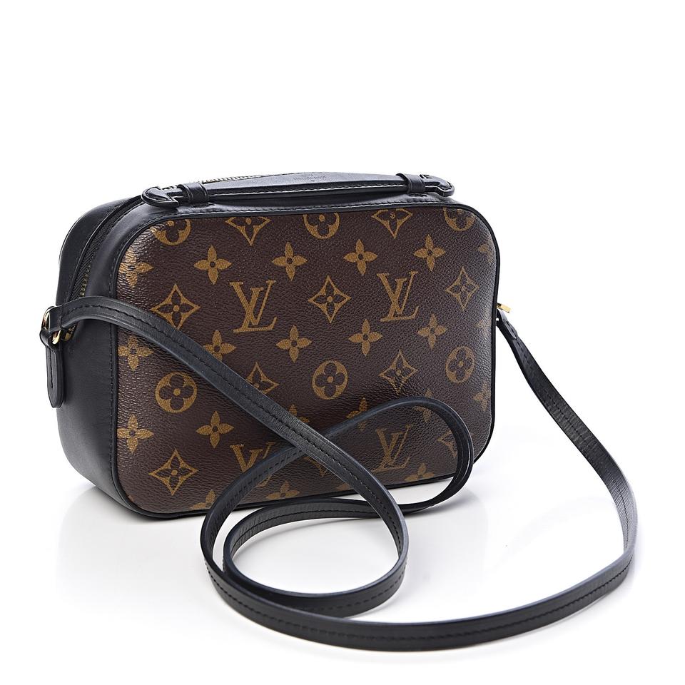 Louis Vuitton Saintonge Monogram Black Coated Canvas Cross Body Bag