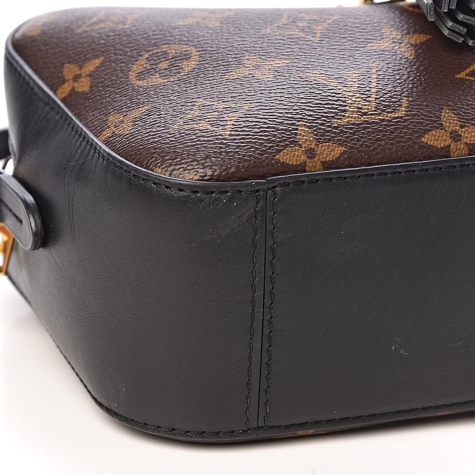 Louis Vuitton Saintonge Monogram Black Coated Canvas Cross Body Bag