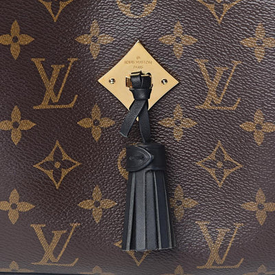 Louis Vuitton Saintonge Monogram Black Coated Canvas Cross Body Bag
