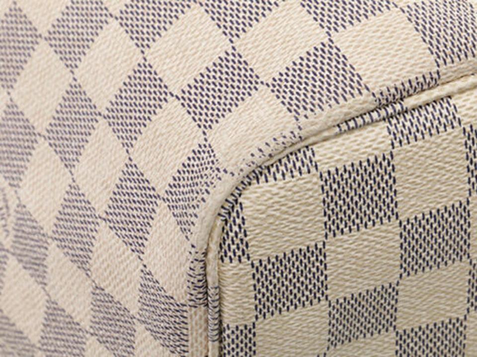Louis Vuitton Neverfull Bag Gm N51108 Damier-azur Leather and Canvas Tote