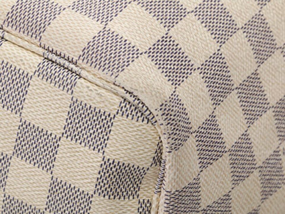 Louis Vuitton Neverfull Bag Gm N51108 Damier-azur Leather and Canvas Tote