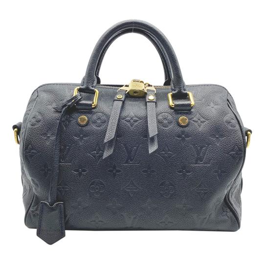 LOUIS VUITTON Empreinte Blue Speedy 25 Handbag Shoulder Leather Dust Bag  AUTH LV