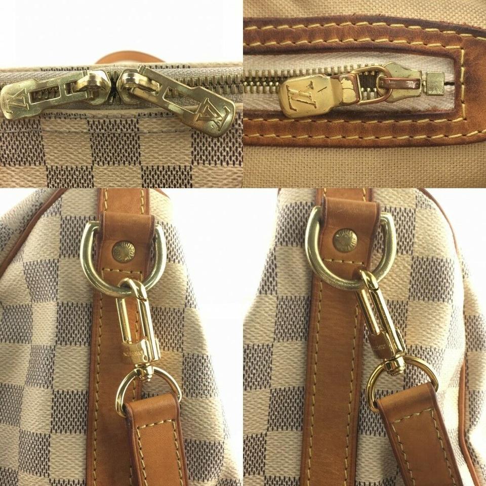 Louis Vuitton Speedy Bandouliere 25 White Damier Azur Canvas Cross Body Bag