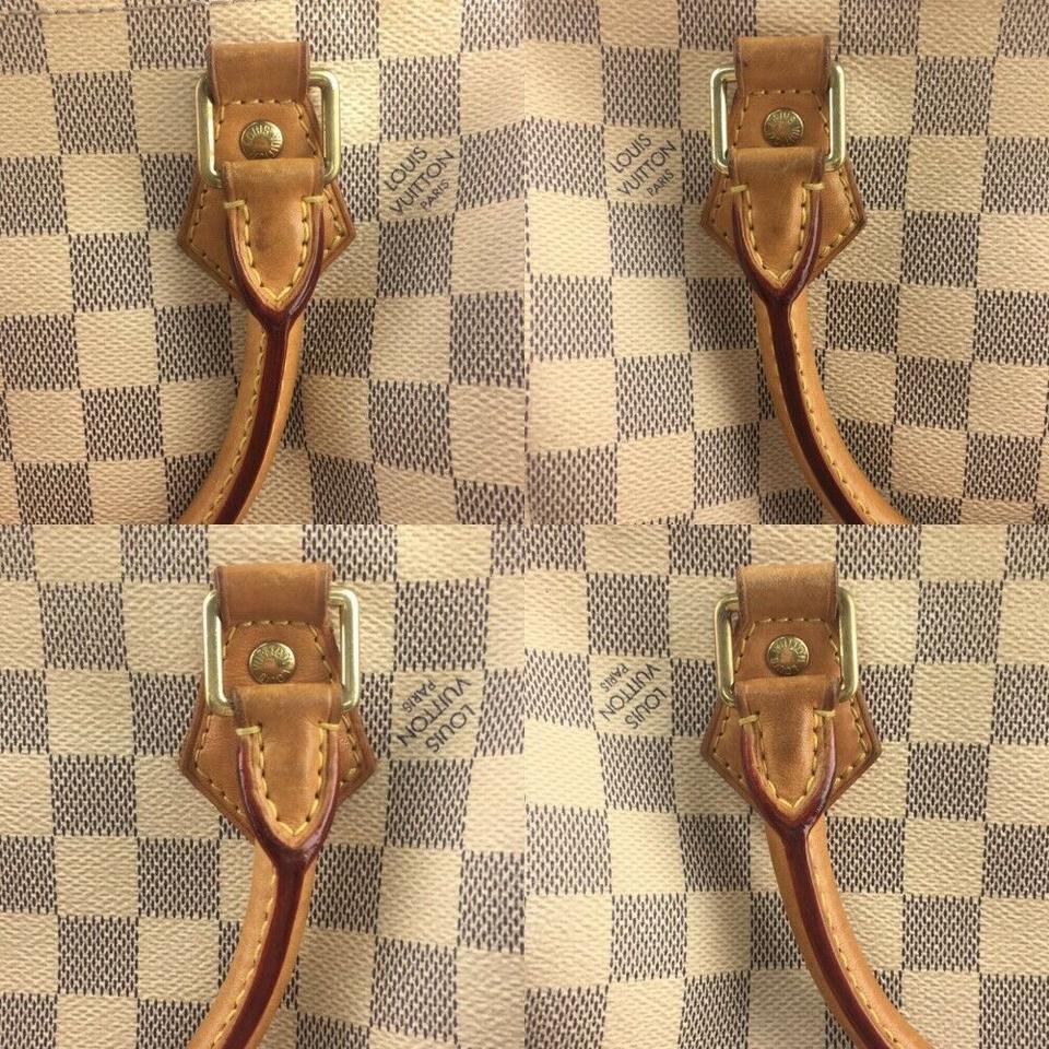 Louis Vuitton Speedy Bandouliere 25 White Damier Azur Canvas Cross Body Bag