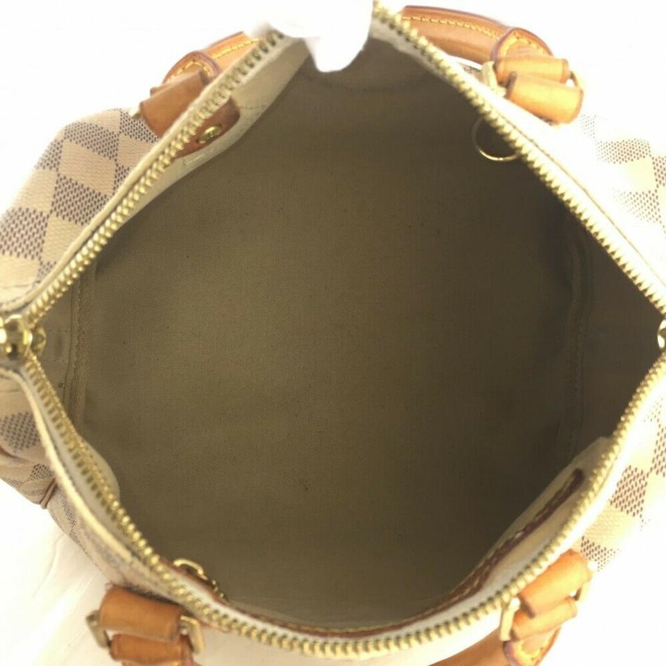 Louis Vuitton Speedy Bandouliere 25 White Damier Azur Canvas Cross Body Bag