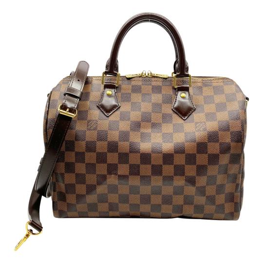 Louis Vuitton Speedy Bandouliere 30 Brown Damier Ébène Canvas Shoulder Bag