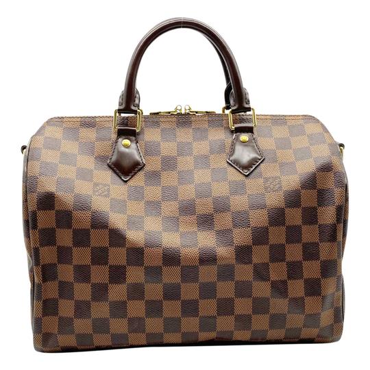 Louis Vuitton Speedy Bandouliere 30 Brown Damier Ébène Canvas Shoulder Bag