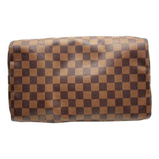 Louis Vuitton Speedy Bandouliere 30 Brown Damier Ébène Canvas Shoulder Bag