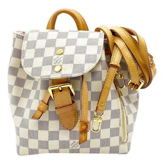 Louis Vuitton Sperone Damier Azur Bb White Canvas Backpack - MyDesignerly